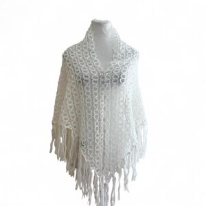 Elegant White Crochet Shawl